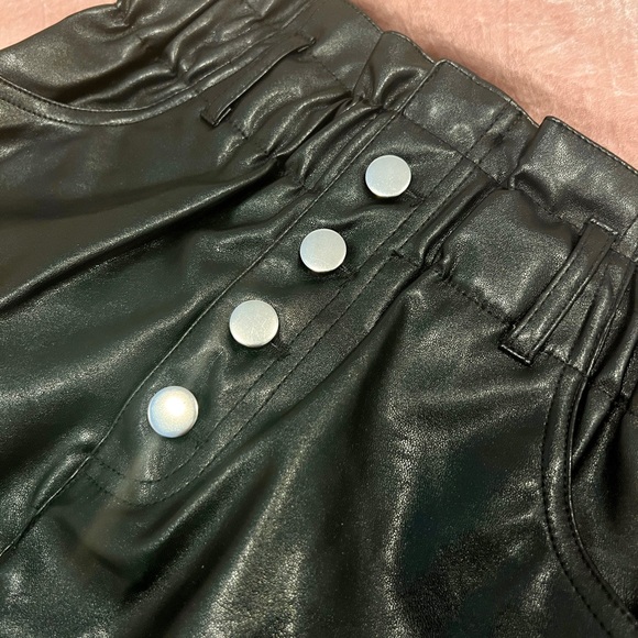 Paper Bag Faux Leather Skirt - Picture 2 of 6